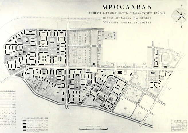 Речь идет о кварталах, ограниченных Чкалова, Добрынина и Радищева. На старом плане они почти бесцветные | Источник: архив Аркадия Бобовича