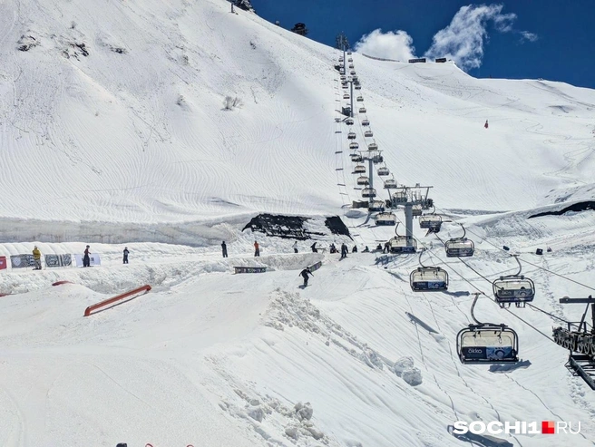 В Цирке-2 выпало 40&nbsp;см свежего снега | Источник: Оксана Витязь / SOCHI1.RU