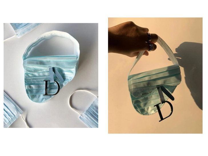 Фото №1 - Инстаграм недели: дизайнерские сумки из медицинских масок, газет и полотенец