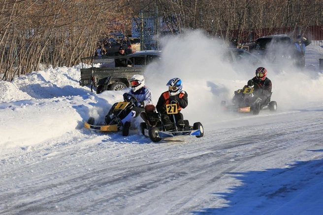 Гонки выглядели достаточно зрелищно | Источник: Картинг г.Тюмень / Vk.com