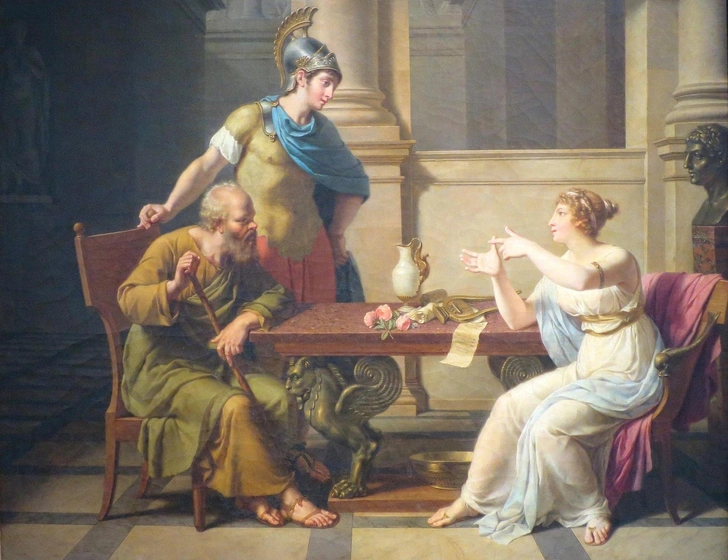 Никола Андре Монсио. «Сократ у Аспасии». 1801 | Источник: Wikimedia Commons