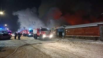 Кадры тушения крупного пожара в Подмосковье | Источник: Оксана Ероханова | Глава Сергиево-Посадского г.&nbsp;о. / T.me