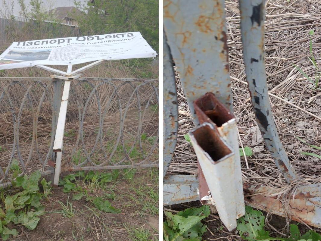 То крадут, то спиливают: в казанском поселке снова повредили баннер, который жители установили в отместку властям