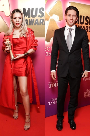 <p>Люся Чеботина с бывшим Юрием Киселевым на премии «Жара Music Awards-2023»</p>