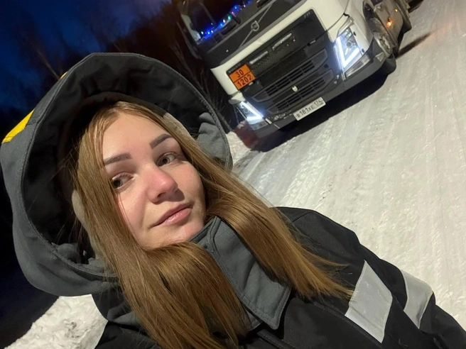 Сотрудница компании «Дисконт» Дарья заняла шестое место на конкурсе профмастерства среди водителей-подрядчиков «Газпромнефть» в Санкт-Петербурге в 2025 году | Источник: «Дисконт»