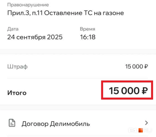 Клиентка не хочет мириться со штрафом | Источник: читатель E1.RU