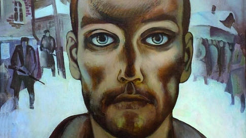 Под впечатлением от описания сюжета «Восхождения» Ракша сразу же после прочтения создал иллюстрацию, которая стала основой для образа героя | Источник: Музей имени Нестерова / vk.com