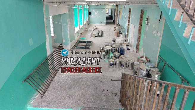 Ремонт должны закончить к 1 сентября | Источник: Инцидент Краснокаменск / t.me