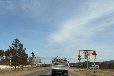 На дороге Смоленка-Карповка установлены знаки о ремонте
