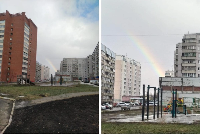 Радугу сфотографировали на Есенина | Источник: читатель НГС