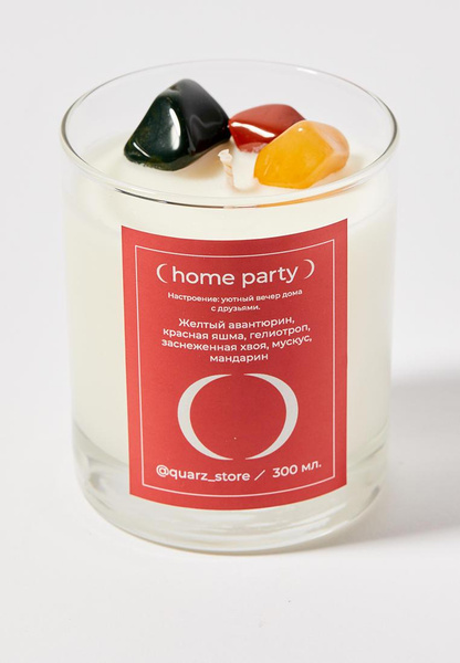 Свеча ароматическая Quarz HOME PARTY с кристаллами, цвет: белый, MP002XU0CSWW — купить в интернет-магазине Lamoda