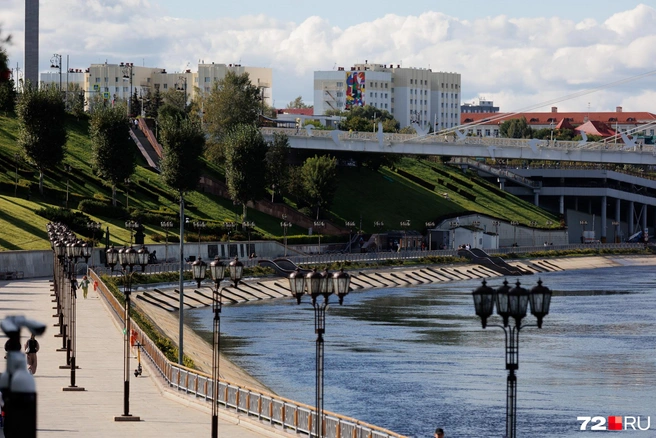 За последнюю неделю&nbsp;— с 24 по 31 августа&nbsp;— уровень воды в реке снизился на 46&nbsp;см | Источник: Ирина Шарова / 72.RU 