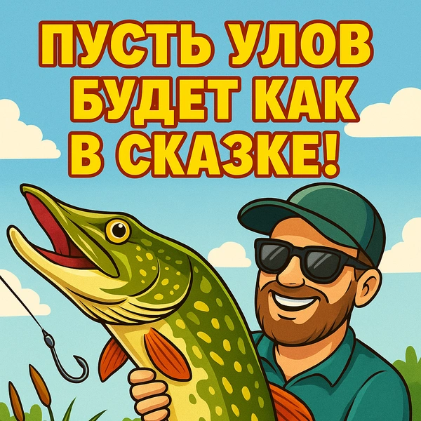 День Рыбака: открытки близким, смешные открытки, открытки другу на день рыбака, открытки на день рыбака, рыбак | Источник: theDay/DALL-E