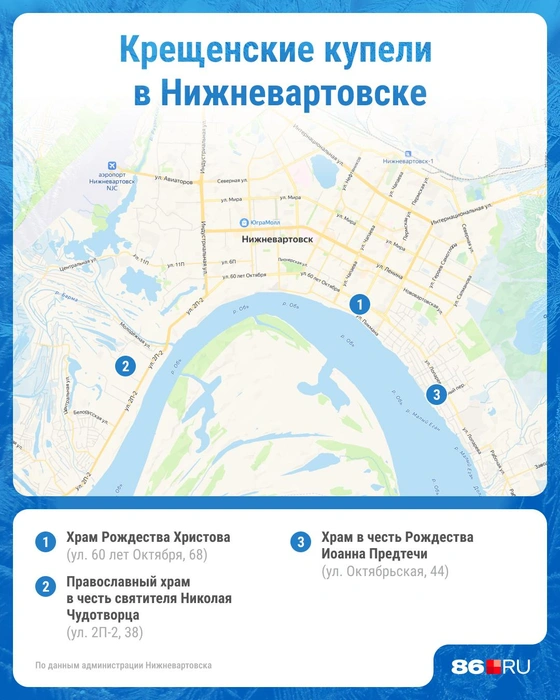 Места для купания в Нижневартовске: адреса купелей | Источник: Юрий Скулыбердин / Городские порталы