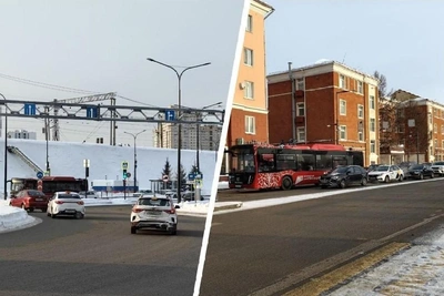 Morning Traffic Jams Accumulate on Gaidar Square After Rush Hour