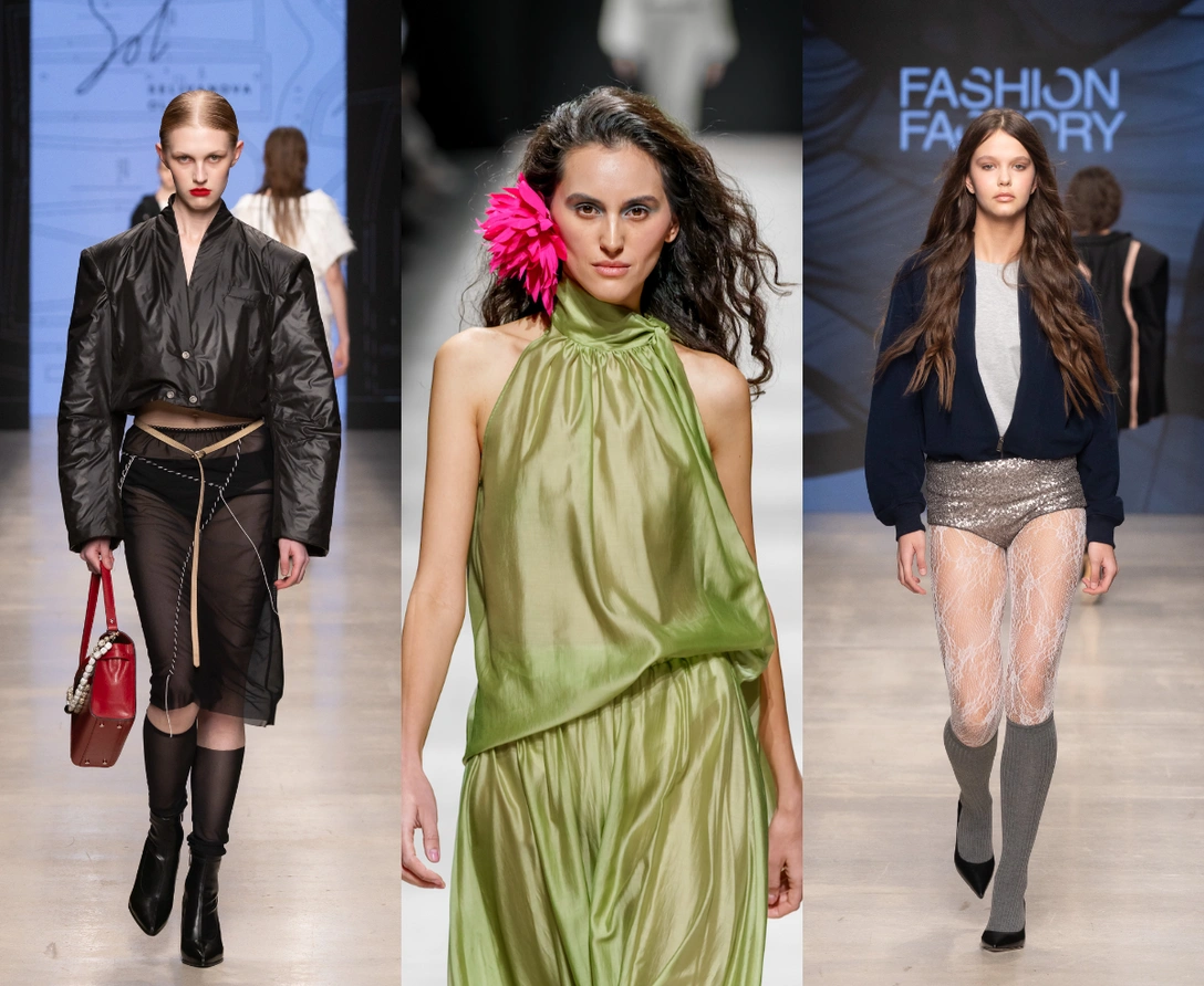Многослойность и акцент на плечи: 10 трендов с Московской недели моды | marieclaire.ru