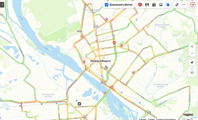 Дорожная ситуация оценивается в 7 баллов | Источник: yandex.ru