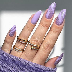 Пастельный фиолетовый дизайн ногтей — идея нежного маникюра на зиму 2022-2023