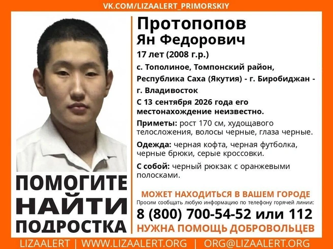 Источник: Поисковый отряд «ЛизаАлерт» Приморского края