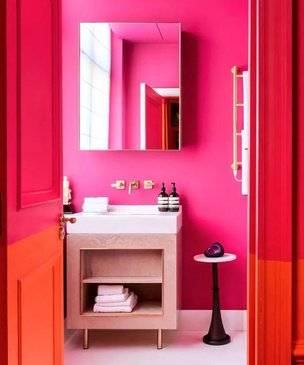 Тренды 2023: розовый цвет в ванной комнате