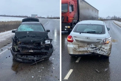 Авария в Россошанском районе: Mitsubishi столкнулась с двумя авто