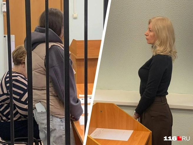Слева — Эвелина Якупова, справа — мать погибшей Дарьи Акиновой | Источник: Ильгиз Шарифзянов / 116.RU