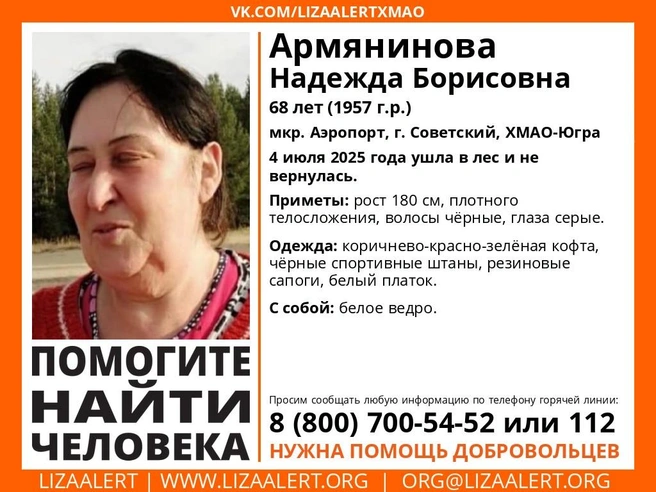 Источник: Поисково-спасательный отряд «ЛизаАлерт» ХМАО / «ВКонтакте»