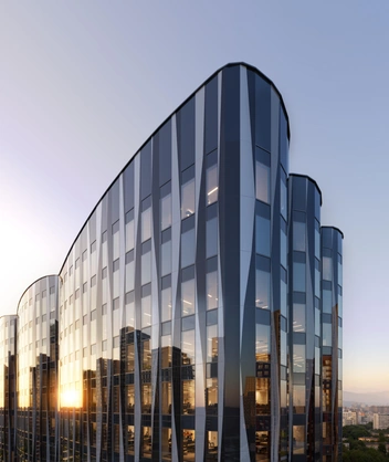 Облик БЦ вдохновлен поэтикой воды | Источник: FORMA