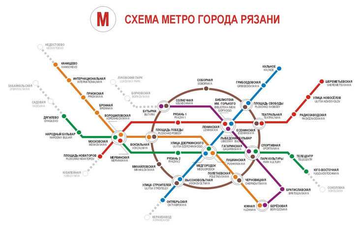 Карты метро городов России, в которых его нет