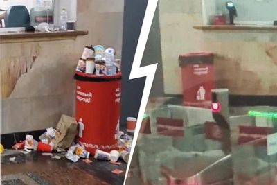 Пассажиры возмущены скоплением мусора на станции «Охотный ряд»