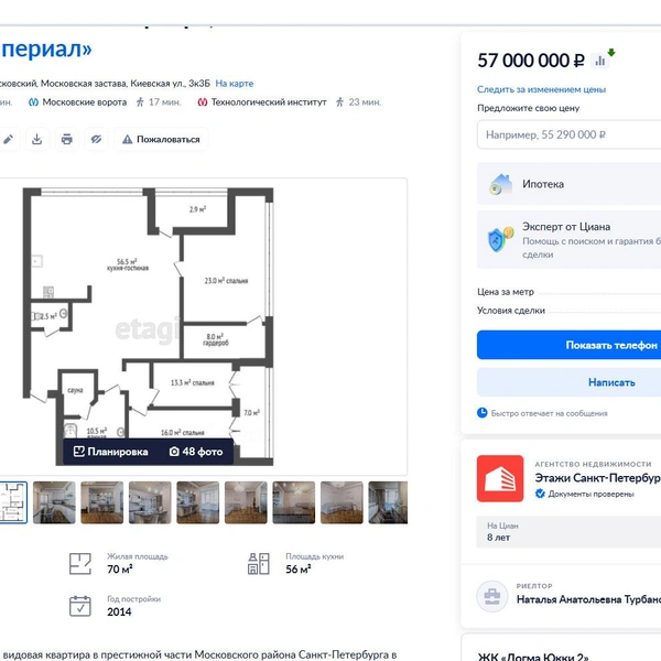 Источник: скриншот с сайта spb.cian.ru