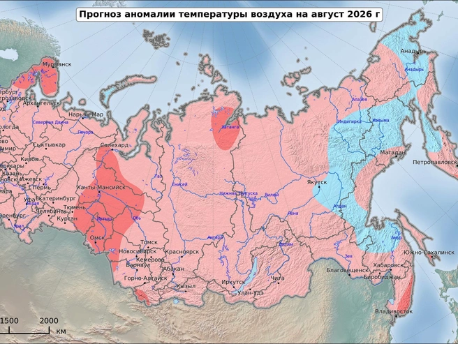 Август в Сибири ожидается жаркий | Источник: meteoinfo.ru