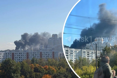 Пожар в новостройке в Бирюлево