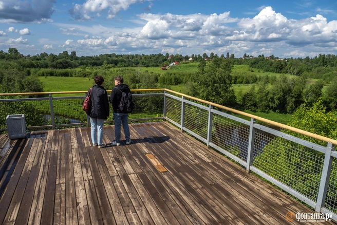 Смотровая площадка в парке Поколений словно парит над рекой  | Источник: Михаил Огнев / «Фонтанка.ру»