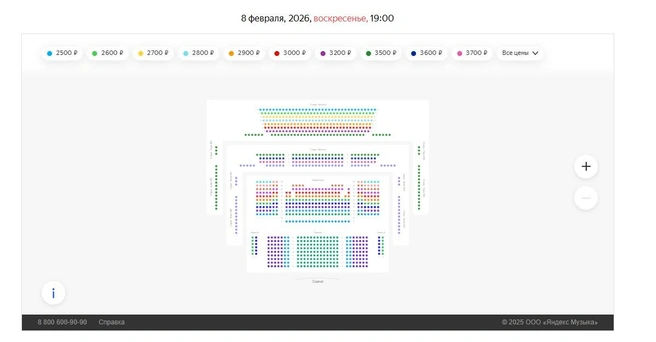 Зал почти пустой | Источник: afisha.yandex.ru