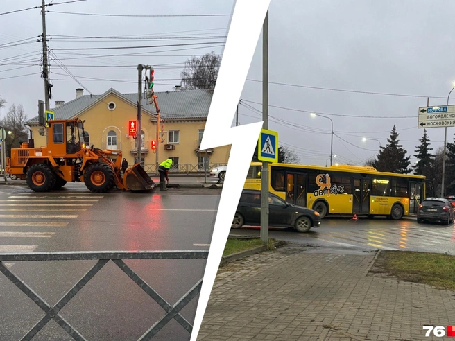 ДТП на проспекте Фрунзе в Ярославле | Источник: читательница 76.RU