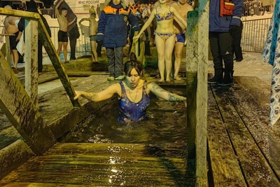 Epiphany ice bathing in Ryazan draws enthusiastic participants