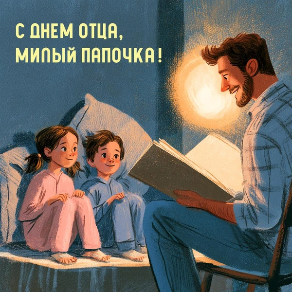 Открытки, картинки, поздравления с Днем отца 2026 года в России | Источник: MAXIM/AI