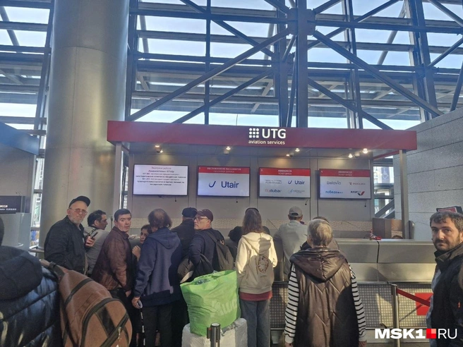 Очередь у строк информации | Источник: Софья Рябикина / MSK1.RU