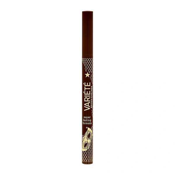 Подводка для глаз `EVELINE` `VARIETE` BROWN EYELINER с аппликатором тон коричневый