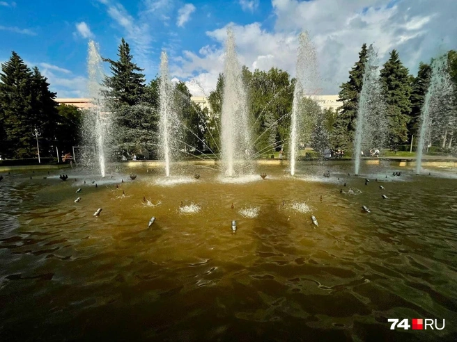 Внешний вид у фонтана в самом центре города действительно вызывает вопросы | Источник: читатель 74.RU