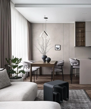 Современный минимализм: квартира 79,2 м² в Москве