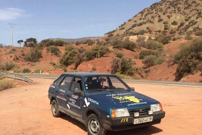Russian traveler drives old Lada to Africa after years in garage