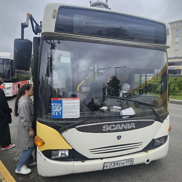 А это автобус Scania | Источник: Пермский транспорт / vk