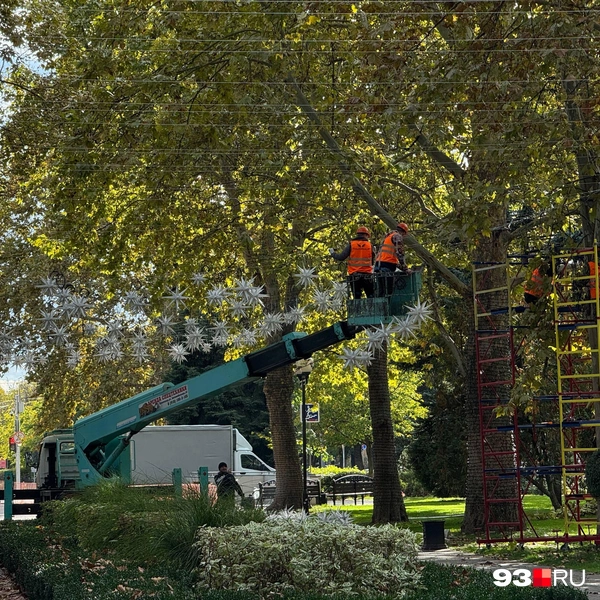 Рабочие начали со звезд | Источник: Дарья Паращенко / 93.RU