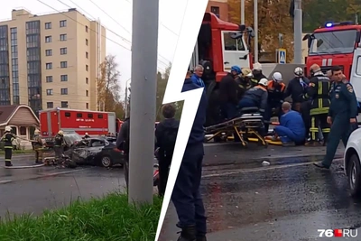 Байкер погиб в ДТП на Тутаевском шоссе