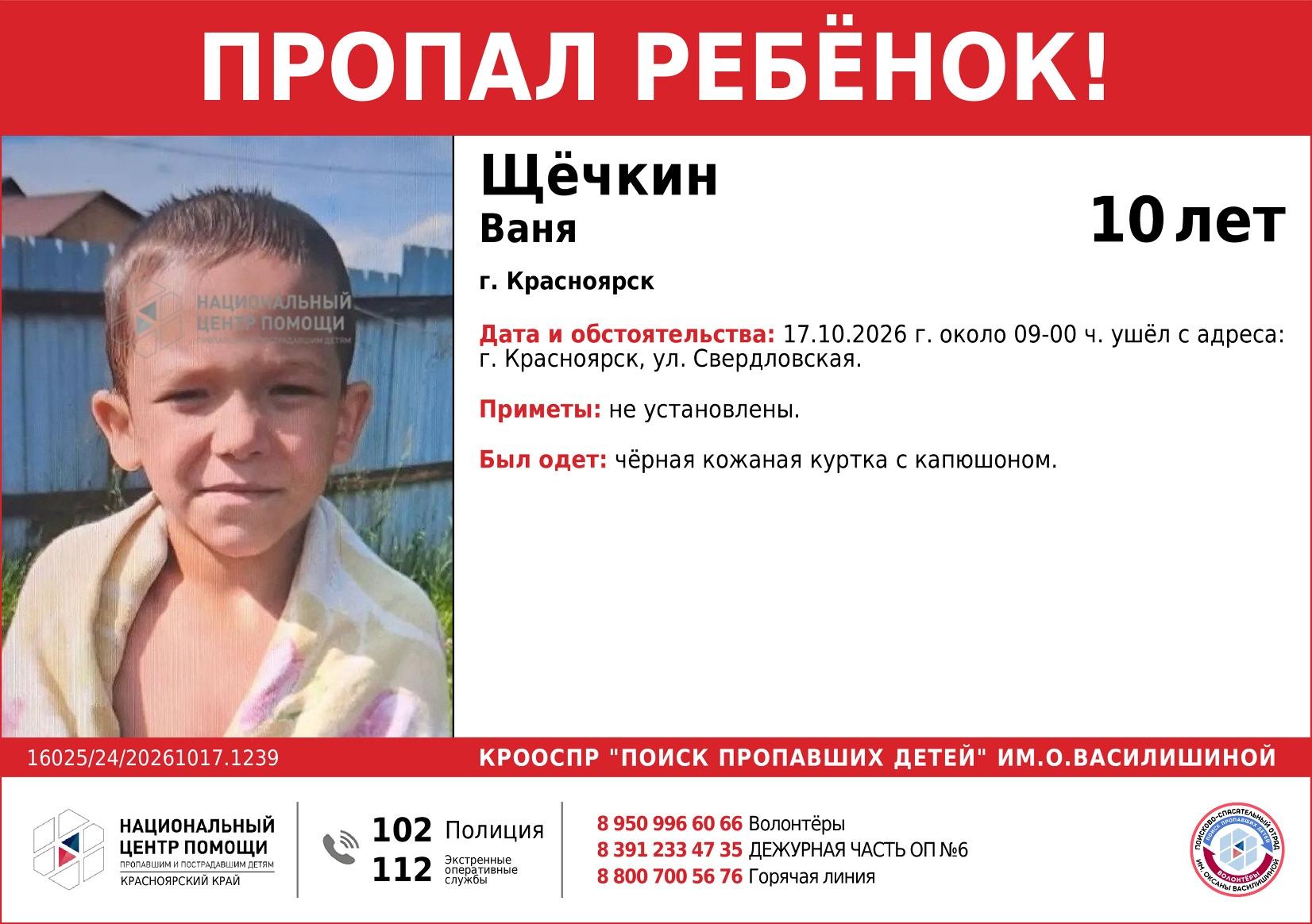 Два ребенка пропали на Свердловской в Красноярске. Младшему четыре года