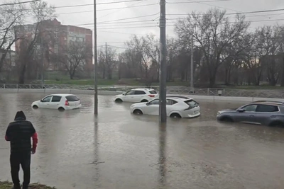 Трамваи Волгограда остановлены из-за затопленной улицы