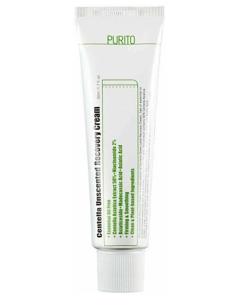 Purito Centella Unscented Recovery Cream Восстанавливающий крем для лица с центеллой