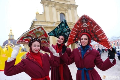 Масленичные гуляния в Петропавловской крепости